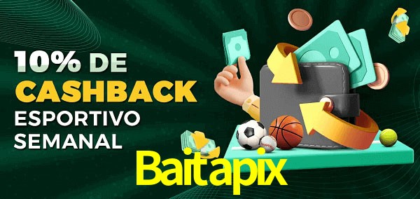 10% de bônus de cashback na Baitapix